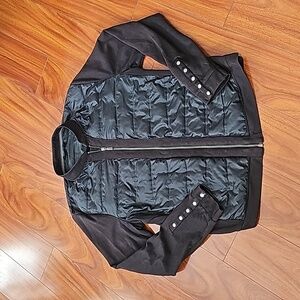 Barbour International Motorcycle Women's Fibre Down Jacket Sz 14 EUC